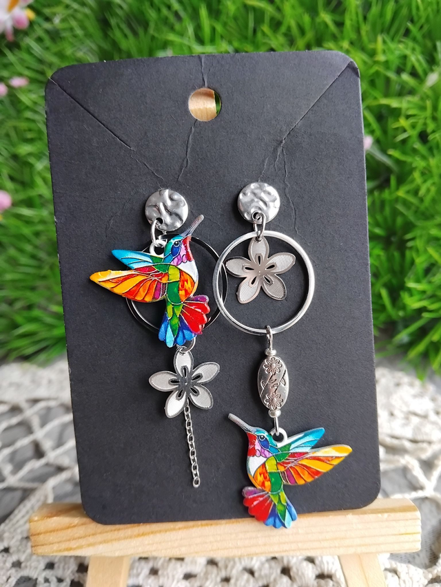 boucles d'oreilles colibris 