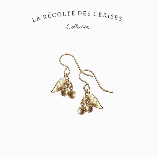Boucles d&#039;oreilles en gold filled - La récolte des cerises