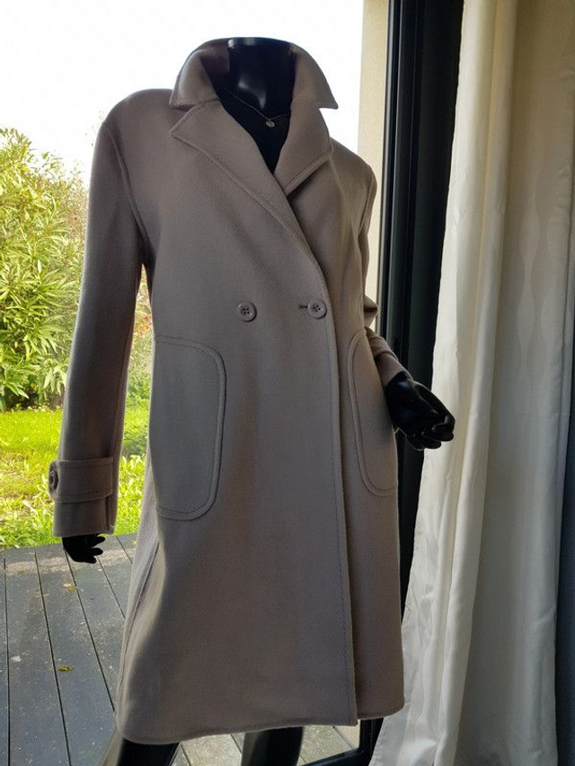 Manteau long en laine femme Ciminy Paris beige