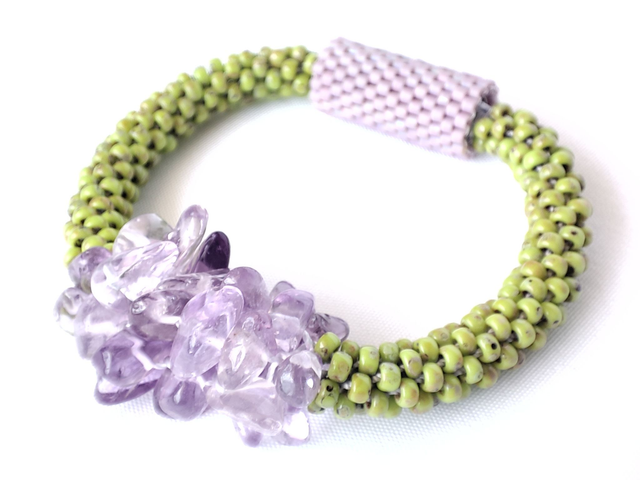 Pulsera verde amatista