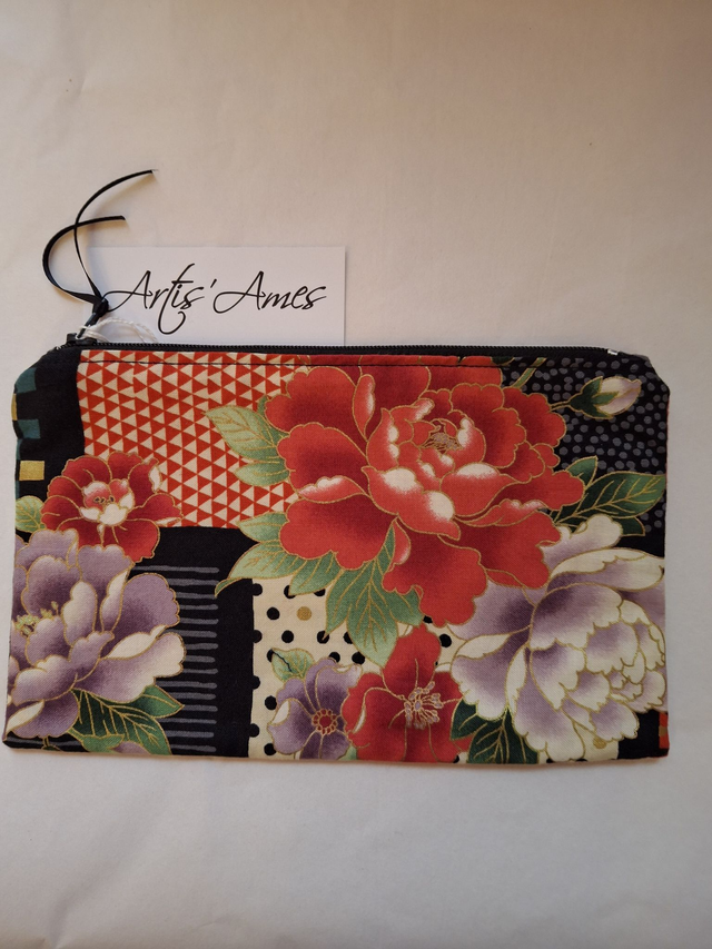 Trousse plate Pivoines japonaises