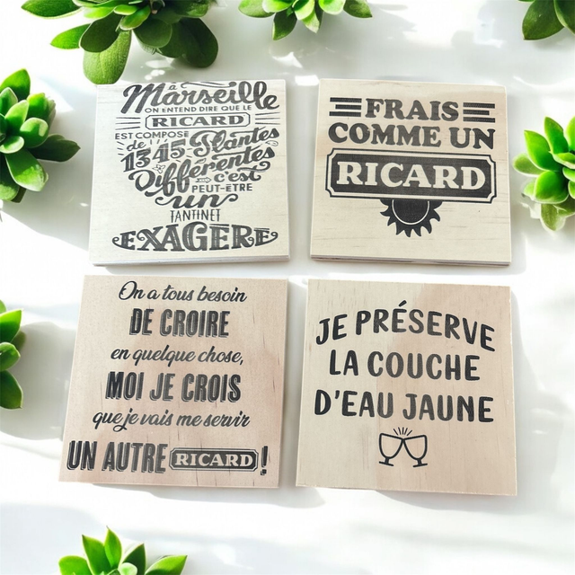 Dessous de verres thème Ricard (lot4) 