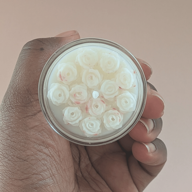 🕯️ Bougie chauffe-plat rose 16g – Musc Blanc