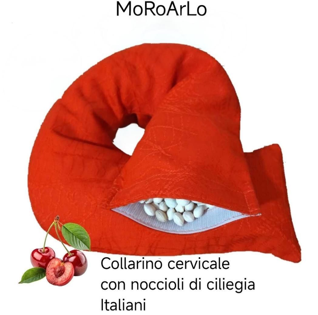 Cuscino Collarino con noccioli di ciliegia Italiani 