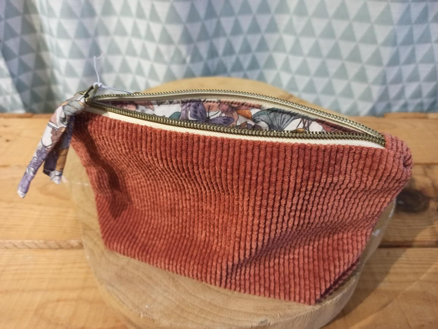 Trousse Velours Terracotta 
