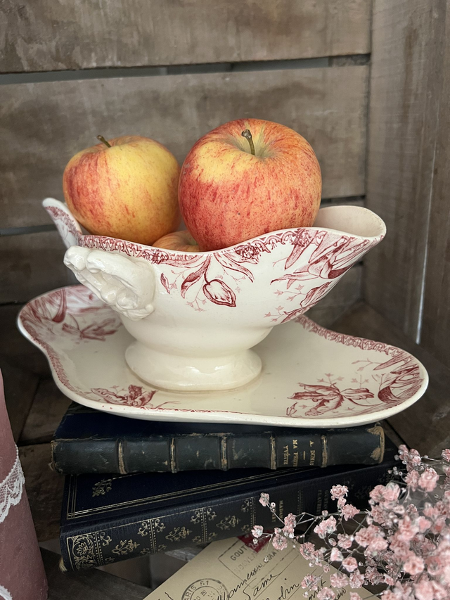 TULIPES - Saucière de la manufacture de Gien - Terre de Fer