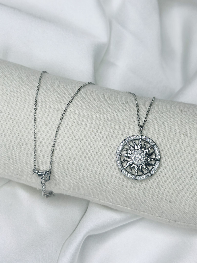 6-Collier soleil strass 