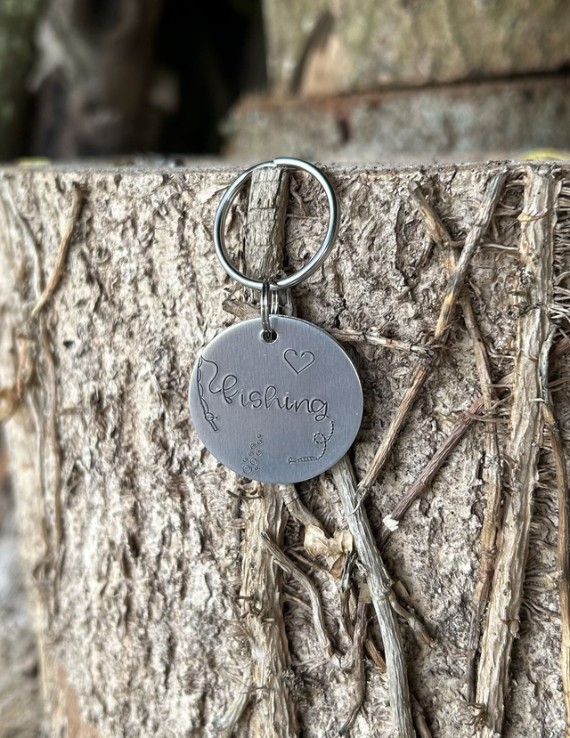 Fishing inspired key ring