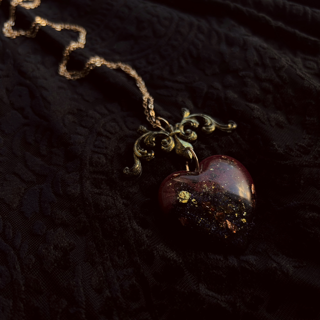 Large Baroque Heart Necklace