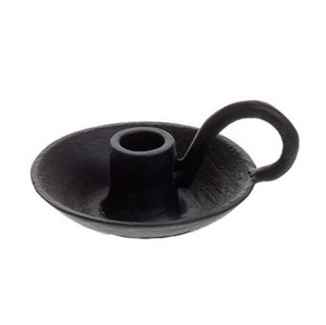 Kynttilänjalka musta metalli