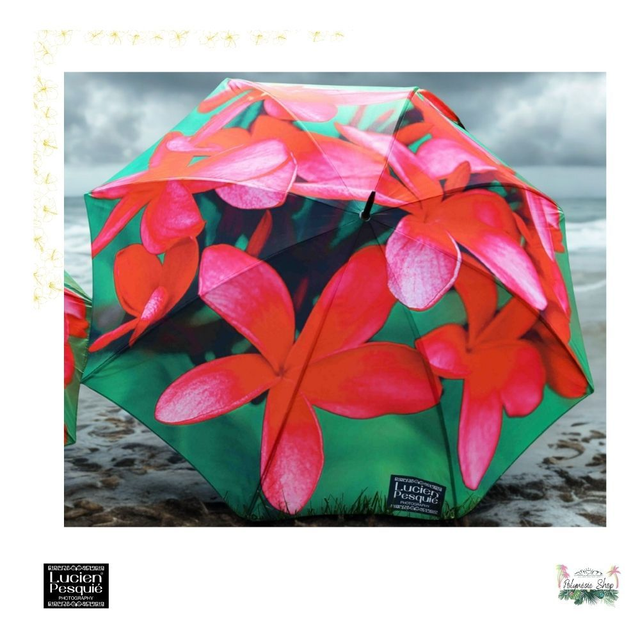 Parapluie taille golf "Tipaniers roses"