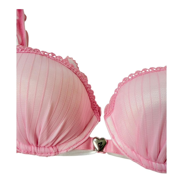 Pink polka dot interior bra UK 30A, 30C, 32A, 32B