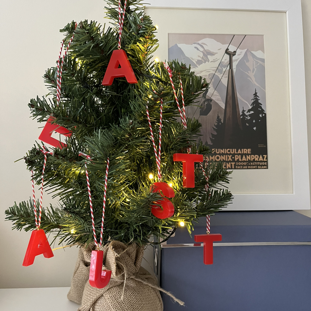 Red Resin Letter Decoration 