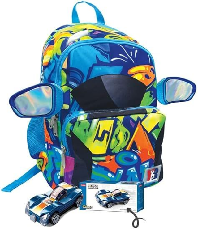 TINTA UNITA Zaino Starter Young People Boy fluo + omaggio macchina mattoncini