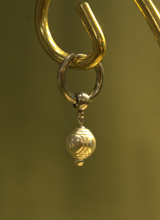 Best Seller ! - "Petanca" - Mono - Créole,  Plaqué Argent, Acier Inoxydable (Boucle à l'Unité)