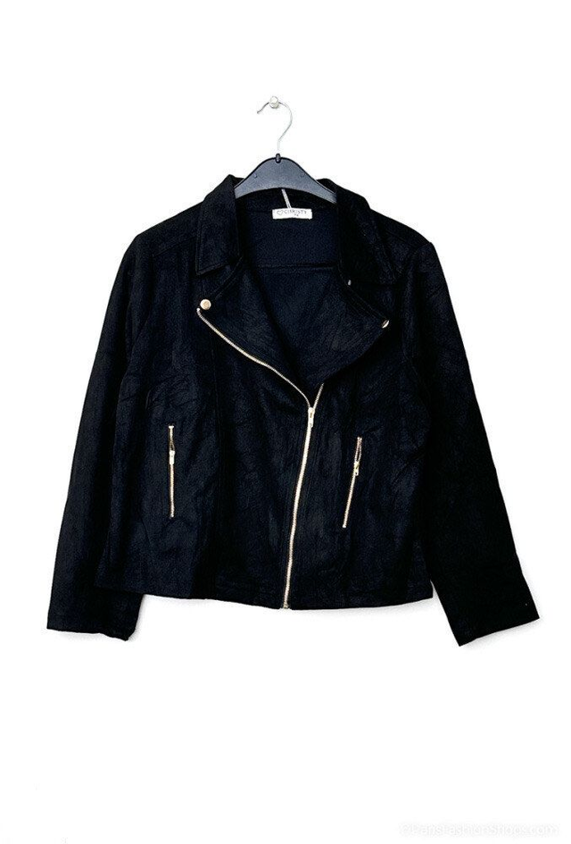 Veste noir en suédine