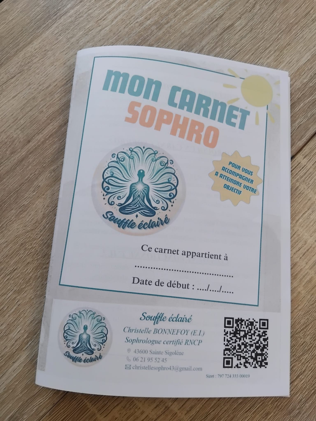 📓 CARNET SOPHRO ACCOMPAGNEMENT INDIVIDUEL – un guide pour voir votre évolution 