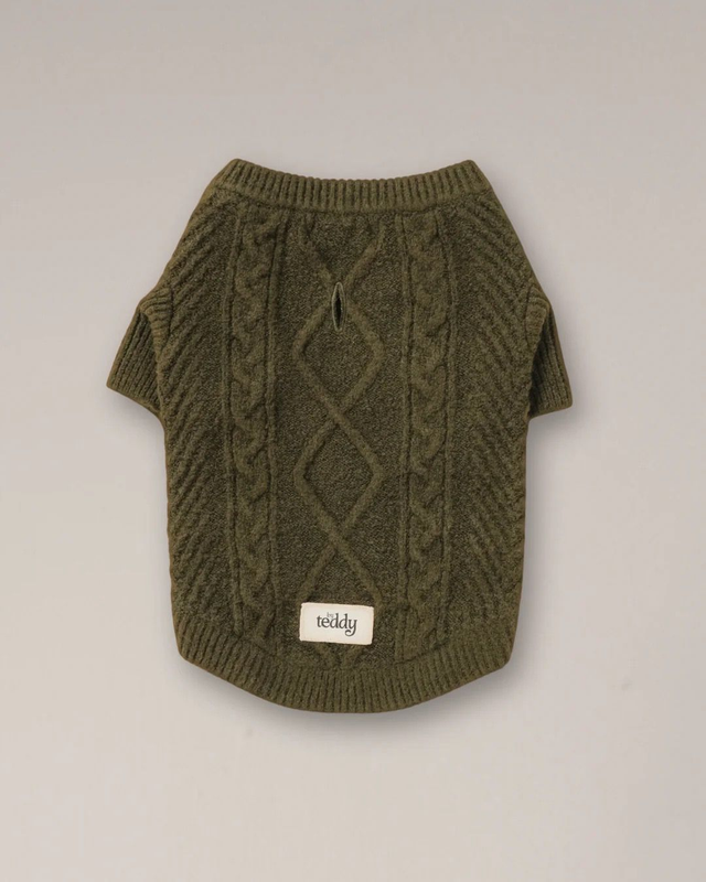 By Teddy Cable Knit Jumper - Forest
