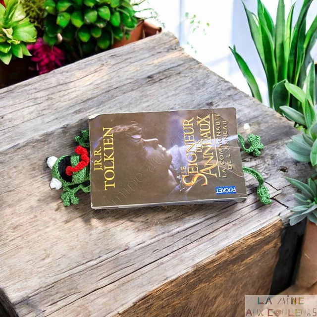 Marque-page au crochet "Grenouille"