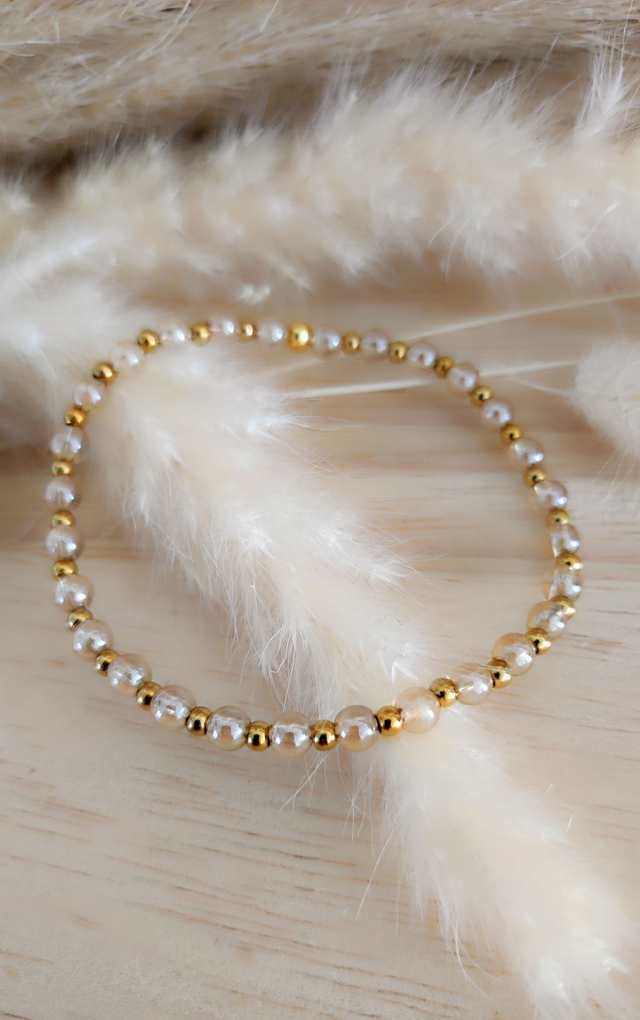 Bracelet Aqua Aura or Cristal de roche