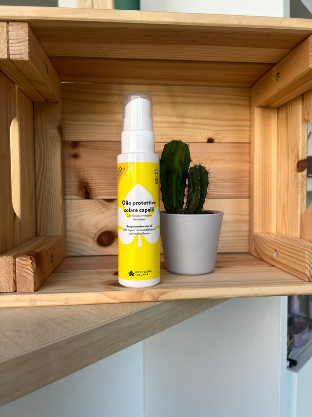 Olio protettivo solare capelli di Biofficina Toscana (100 ml)