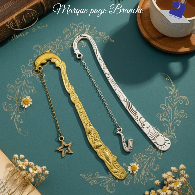 Marque-pages Artisanaux "Branche &amp; Breloque"