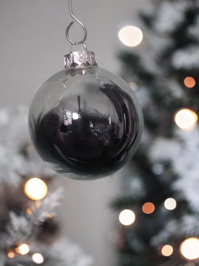 Boule en verre transparent 6 cm