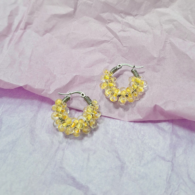 Helmirenkaat, 3cm, keltainen, teräs