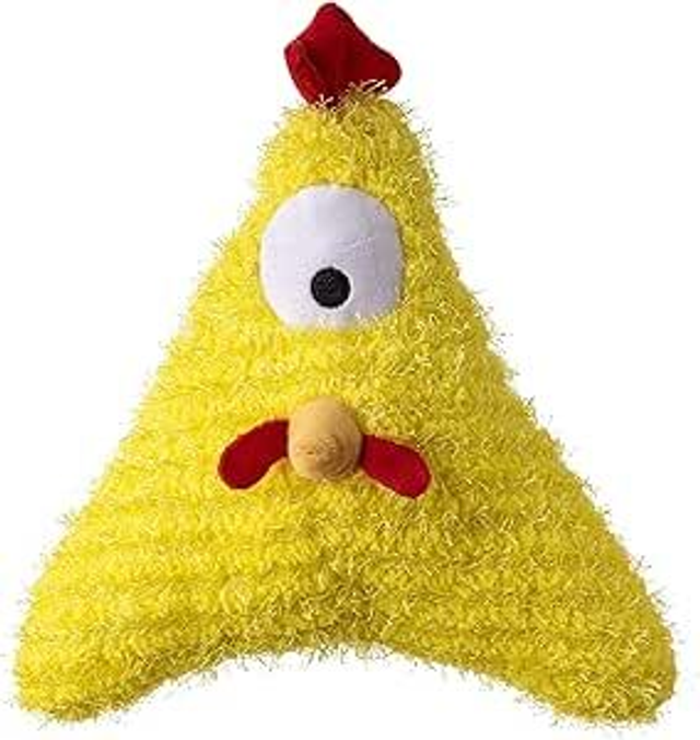 Barn Buddies Clucky Head  Plush Dog Toy with Squeaker