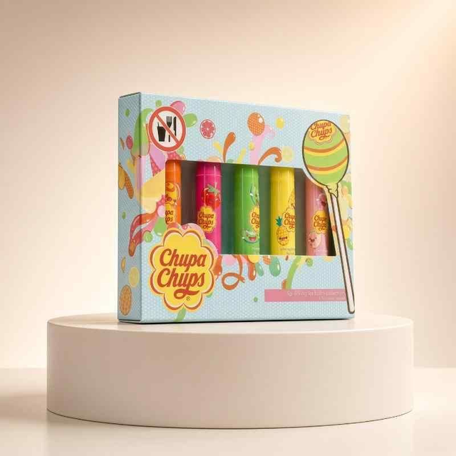 Chupa Chups Lip Licking Lip Balm Collection – 5 Assorted Flavours | Lip Care