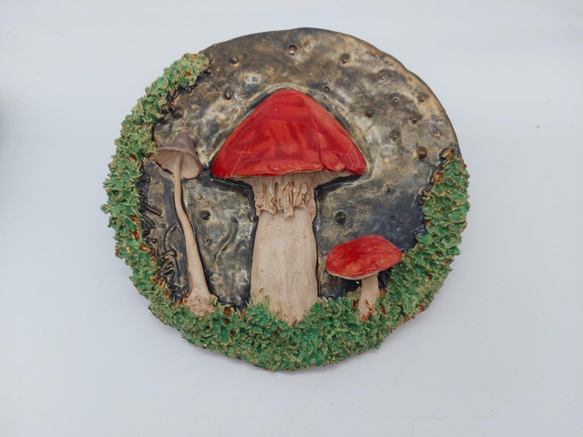 Ceramic Mushroom Wall Hanger