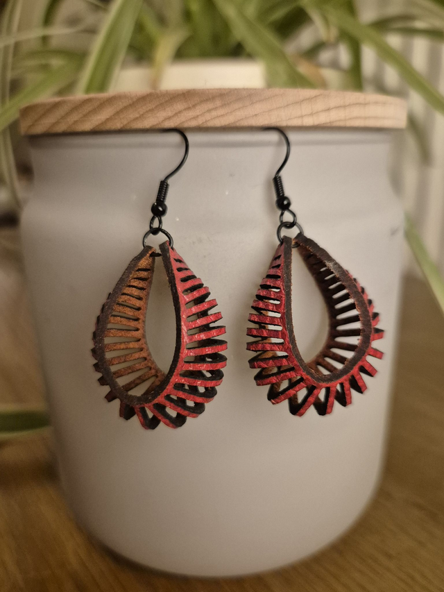Sculpted Leather Earrings