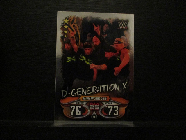 D-Generation X - Raw 25 Years Slam Attax Live Original Trading Card #54