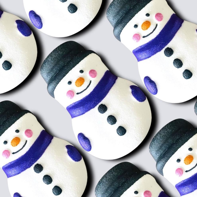 Large Bath Bomb - Purple Snowman 