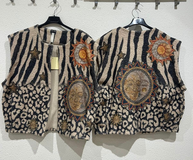Gilet bouclé print 4
