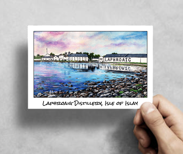 X10 Postcards - Laphroaig Distillery, Isle of Islay (40p per unit)
