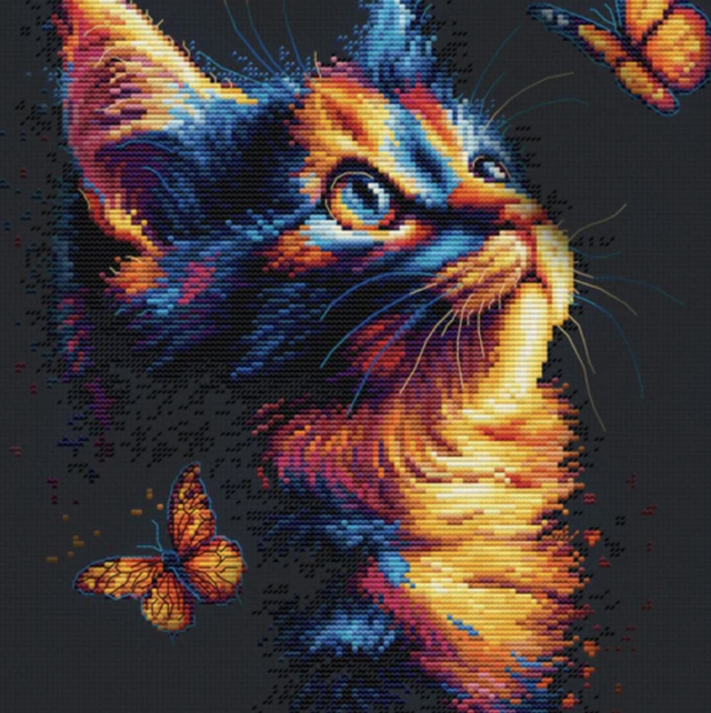 The Charm of Butterflies Cross Stitch Kit by Luca-S 