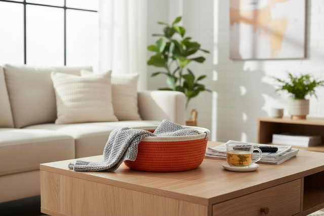 Panier haut double bordure bi-color