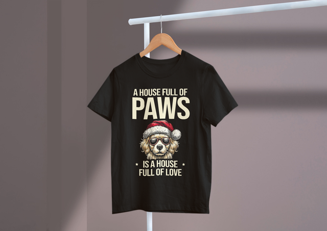 A house full of paws is a house full of love, Family Pet Joy. Ein Haus voller Pfoten ist ein Haus voller Liebe, Family Pet Joy