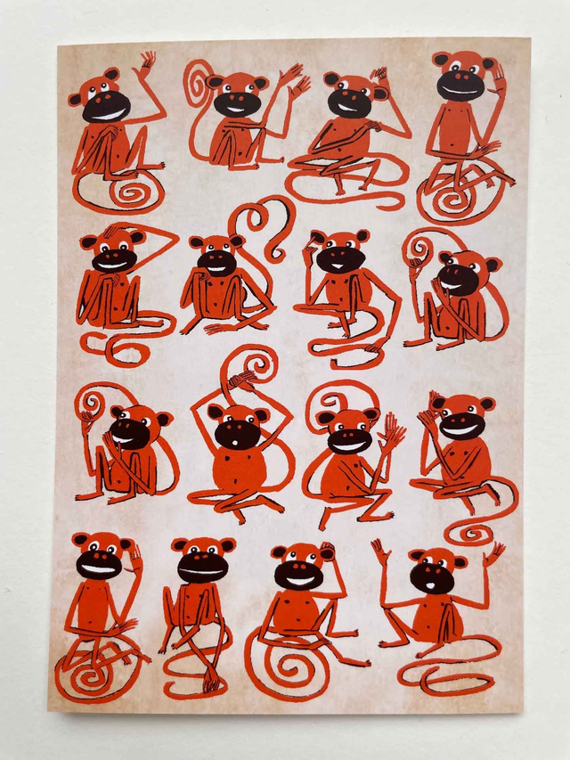 Postkarte MONKEYS