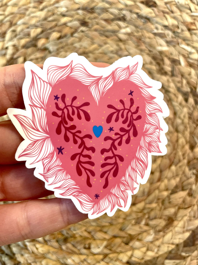 Sticker Coeur rose