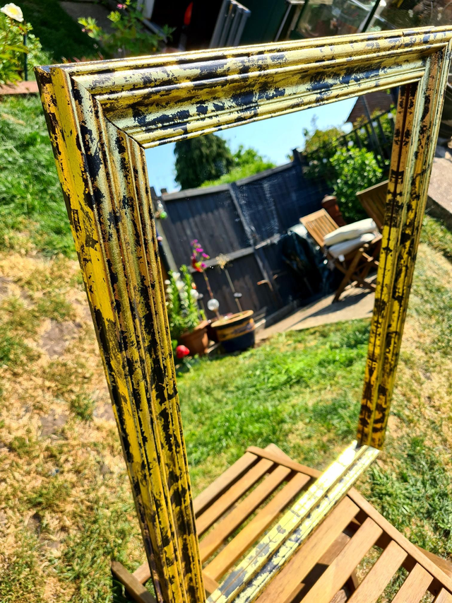 Gold &amp; Black Large Mirror