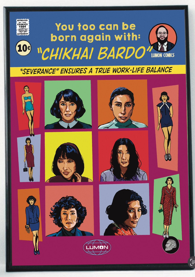 Severance;  Be born again with Chikhai Bardo.  Miss Casey / Gemma, Comic Book Original Art Prints (available in A4 &amp; A3)