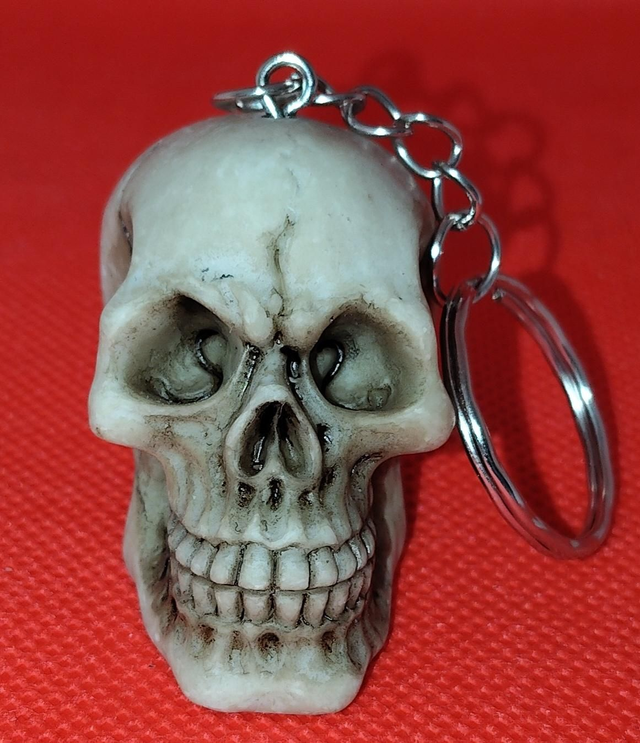 Ivory Skull Keyrings.