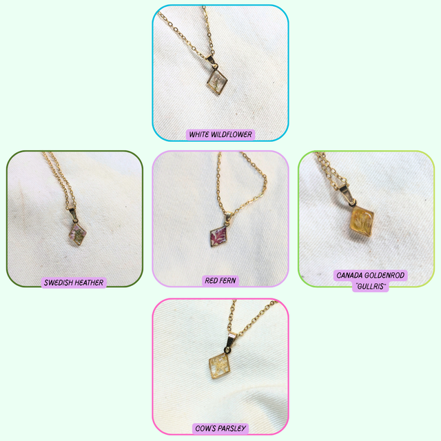 "Diamond" Rhombus Pendant | Necklaces | Real Flowers