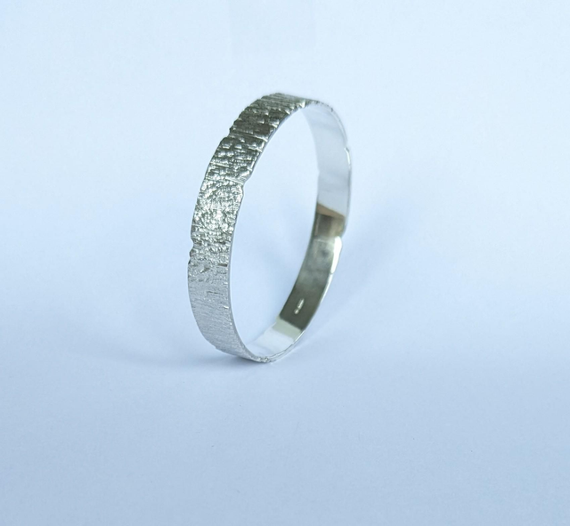 Wide Textured Bangle