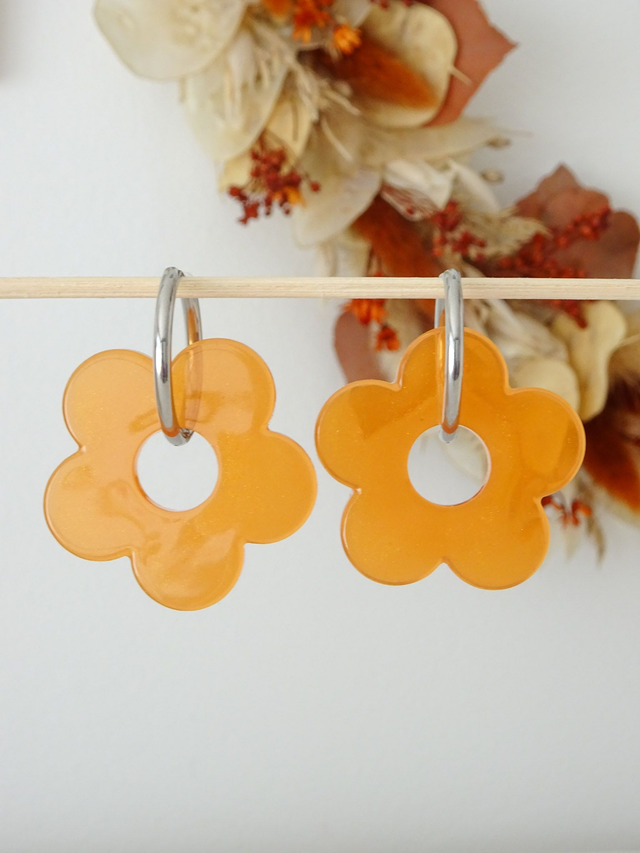 Grande fleur : Orange