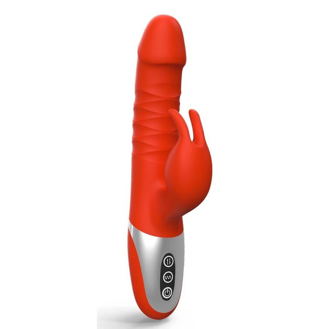 Vibrador de Luxo com Movimento Vai e Vem e Estimulador Clitoriano