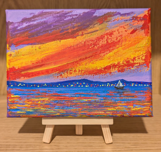 🔴 Tugboat at sunrise (mini)