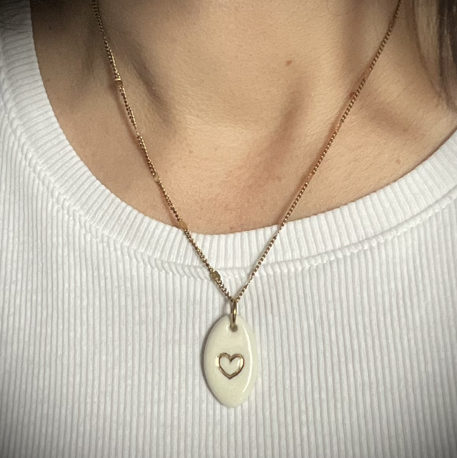 Médaillon Grigri • ovale • Cœur 💛 #2